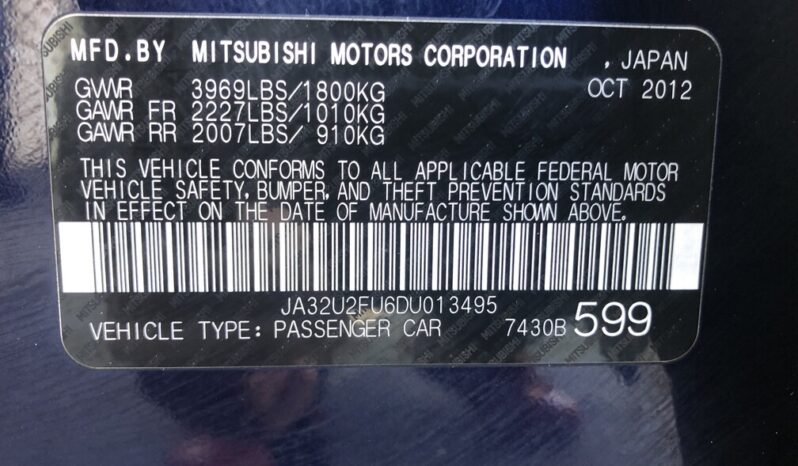 2013 Mitsubishi Lancer ES full