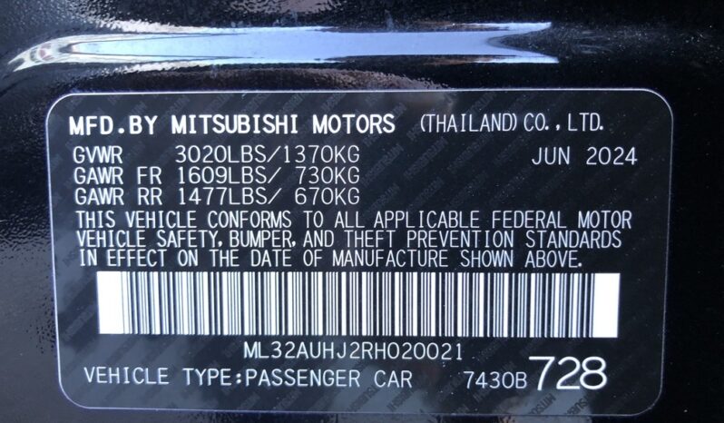 2024 Mitsubishi Mirage ES full