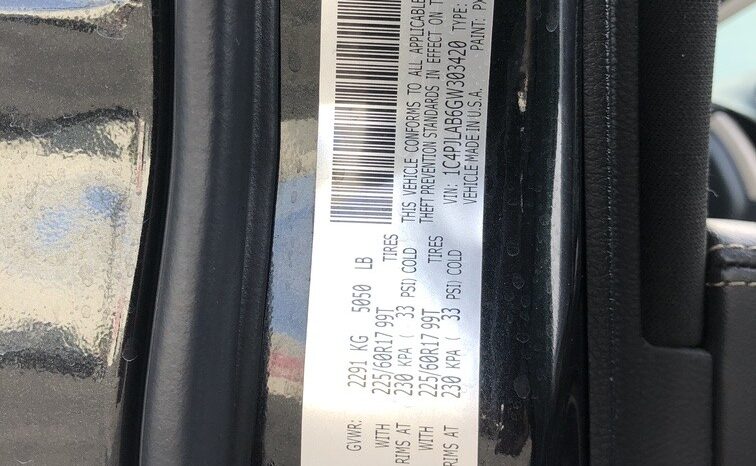 2016 Jeep Cherokee Sport full