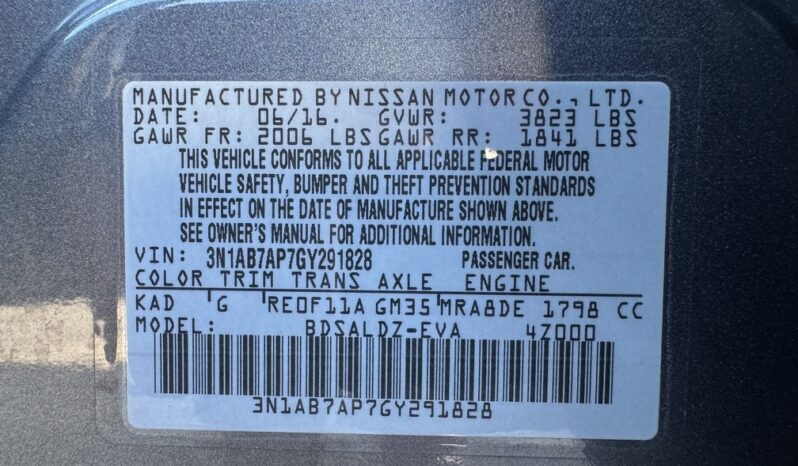 2016 Nissan Sentra SV full