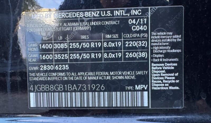 2011 Mercedes-Benz M-Class ML350 full